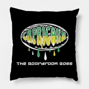 Capricorn The Boardroom Boss Y2K Retro Pillow