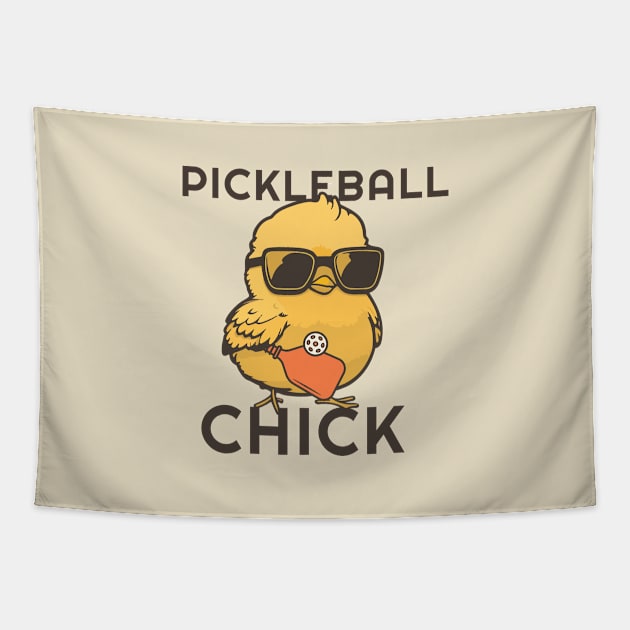 pickleball chick - cool chick Tapestry by Cybord Design