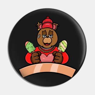 Bear Ice Creams Cartoon Mascot Pin