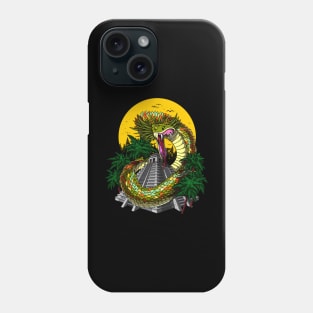 Quetzalcoatl aztec god mayan pyramid snake Phone Case