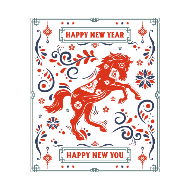 Horse Horses Chinese New Year Year of The Horse by Tip Top Tee's