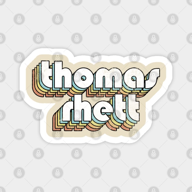 Thomas Rhett - Retro Rainbow Letters Magnet by Dimma Viral