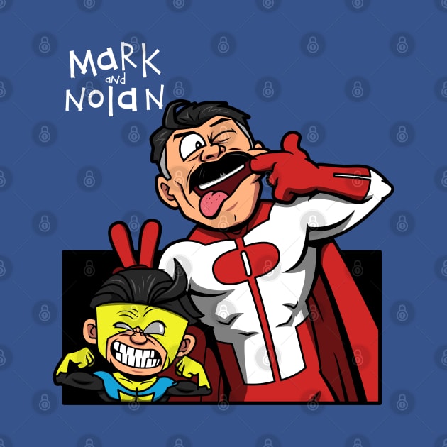 Funny Superhero Father And Son Comic Book Superheroes by BoggsNicolas