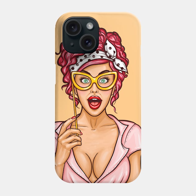 Contemporary Pop Art Female #6 Phone Case by versiart