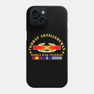 Combat Artilleryman Badge - Korea War Vet w SVC Phone Case