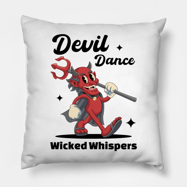 Funny Devil Halloween Pillow by milatees