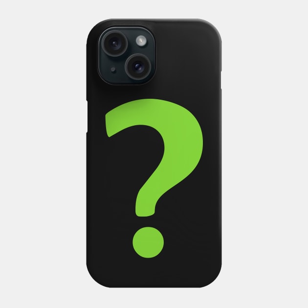 Enigma - green question mark Phone Case by XOOXOO