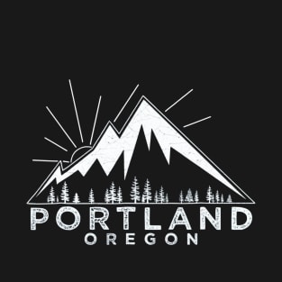 Portland Oregon OR T Shirt Vintage Hiking Retro T-Shirt