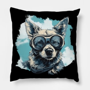 Aviator dog Pillow