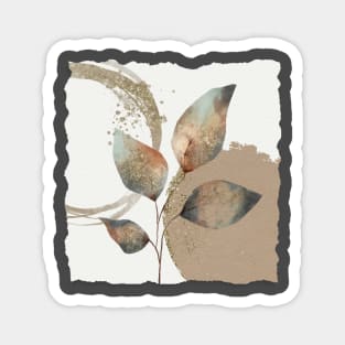 Botanical leaves neutral Magnet