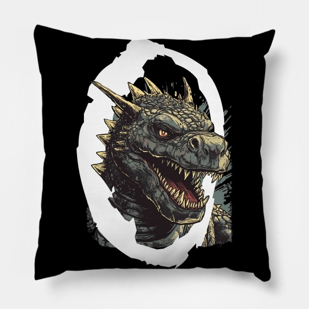 Monster reptile zero Pillow by MLArtifex