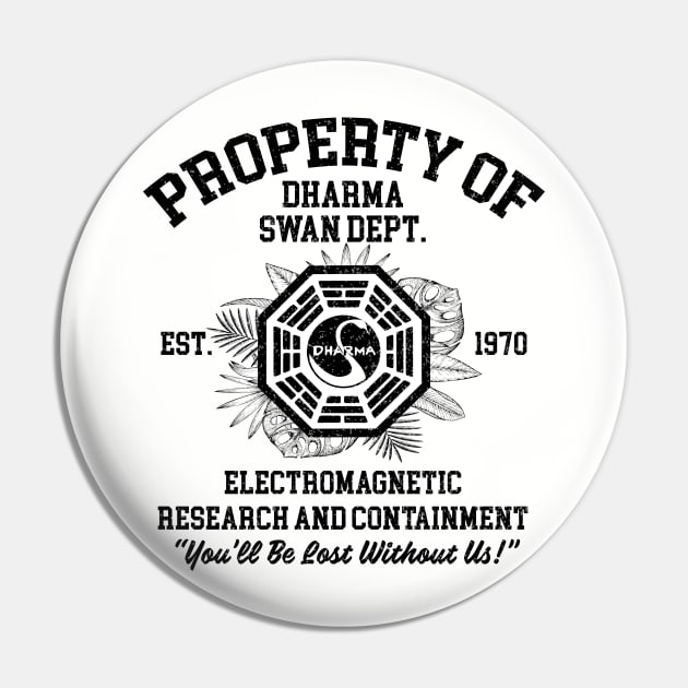 Property of Dharma Swan Department Pin by Alema Art