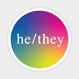 He/They Pronouns Magnet