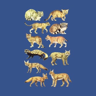 Felines Set Illustration T-Shirt