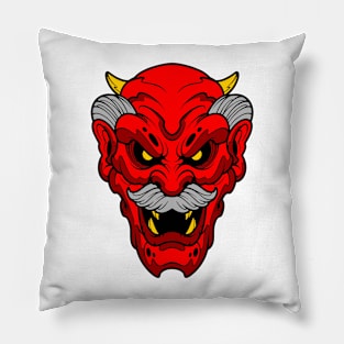 old oni mask Pillow