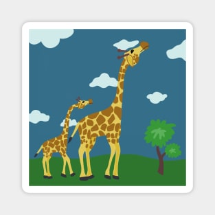 Mama Giraffe and Baby Magnet