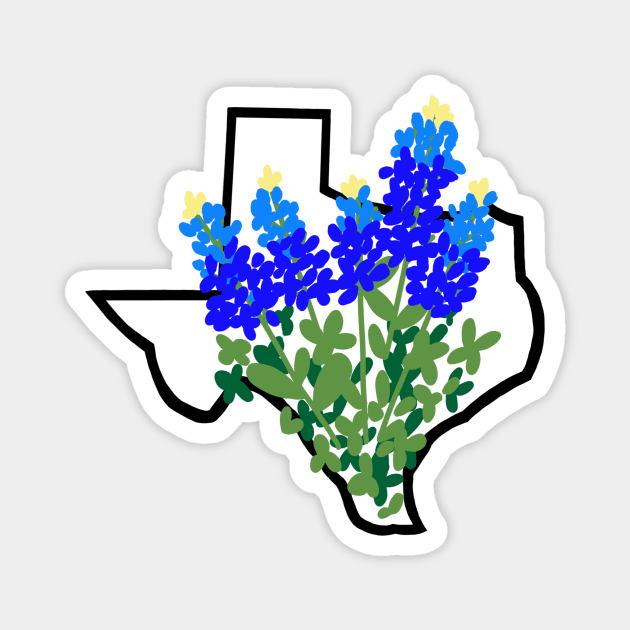 Texas Bluebonnets Magnet by adq