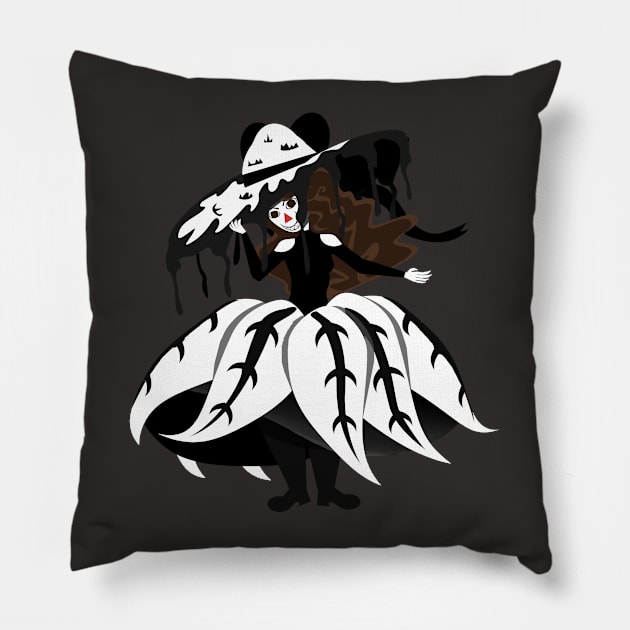 Lia Drippy mushroom girl Pillow by GalacticEcheveria