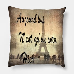 Today is just another yesterday - Retro Pillow