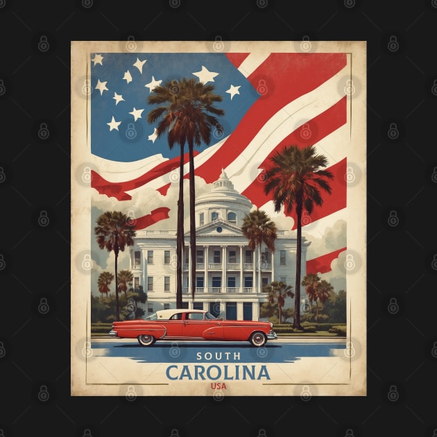 South Carolina United States of America Tourism Vintage by TravelersGems