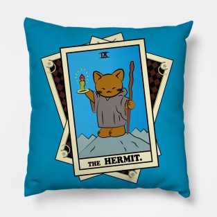 TAROT CARDS DECK | THE HERMIT. | FORTUNE CAT Pillow