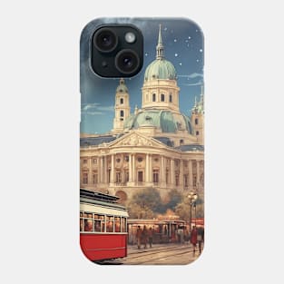 Vienna Austria Starry Night Vintage Travel Poster Tourism Phone Case