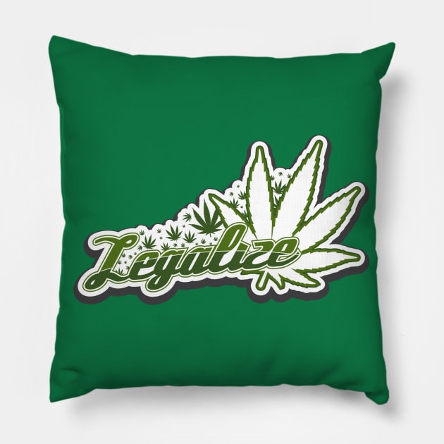 Legalize Weed, Marijuana, Cannabis, Medical Pillow by damienmayfield.com