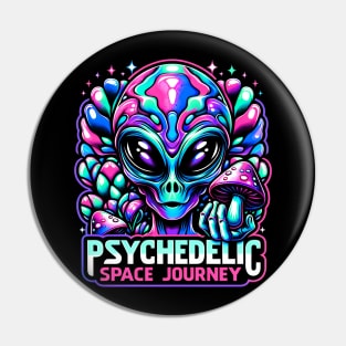 Psychedelic Space Journey - Alien Pin