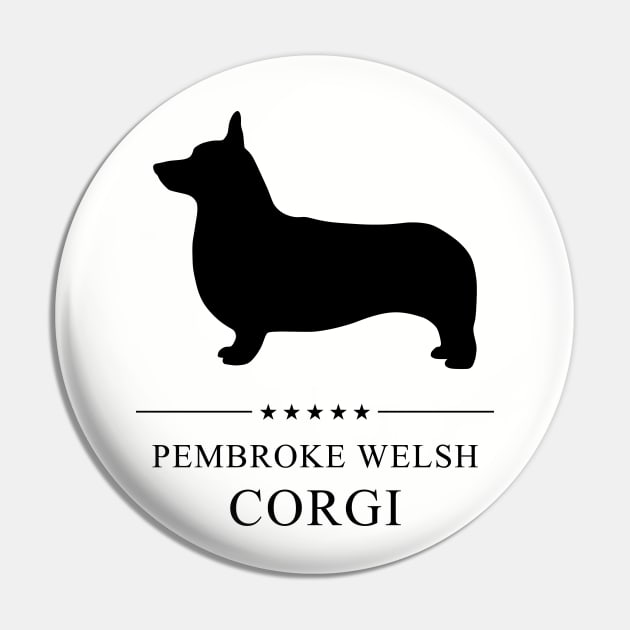 Pembroke Welsh Corgi Black Silhouette Pin by millersye