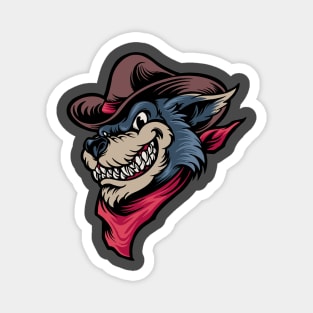 Cowboy Wolf bad smile Magnet