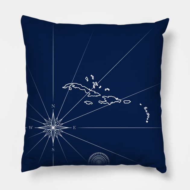 Compass rose Pillow by leewarddesign