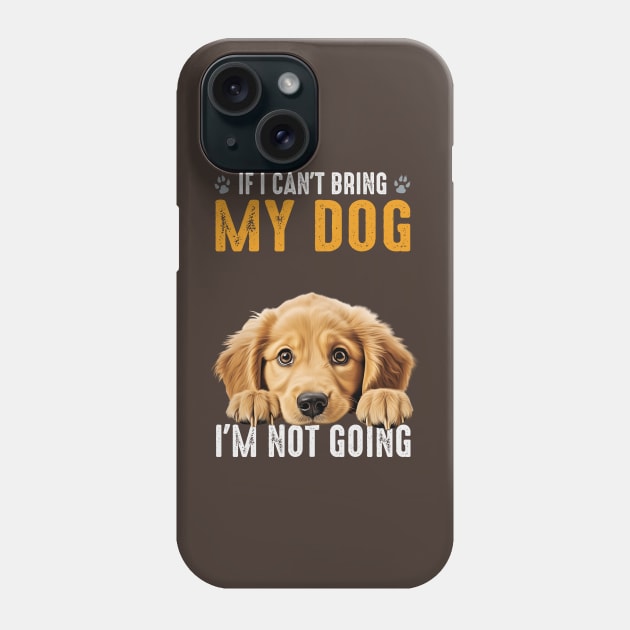 Not Going Golden Retriever 2 Phone Case by Tee Li’s