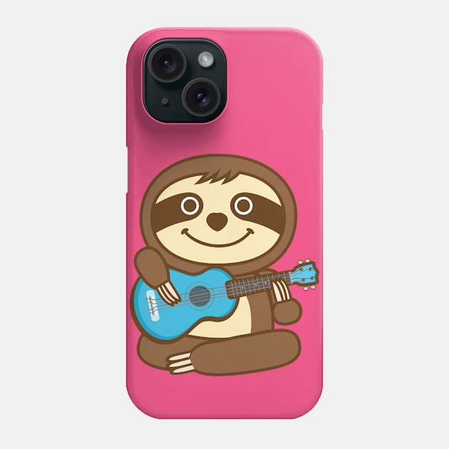 Sloth Ukulele Phone Case by Plushism