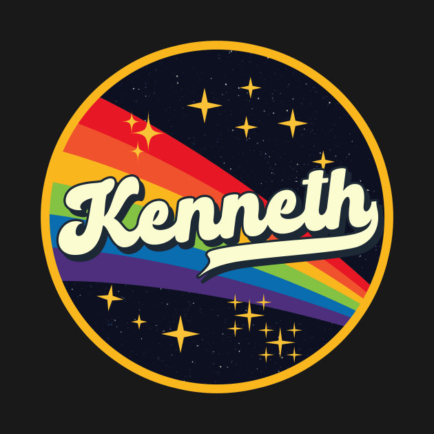 Kenneth // Rainbow In Space Vintage Style by LMW Art