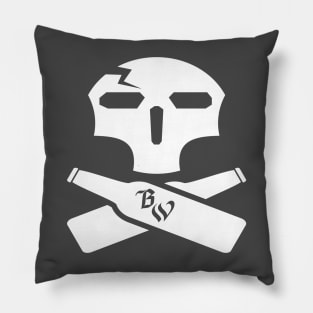 White Skull and Cross Beers Pillow