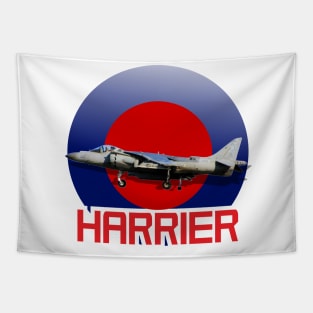 Harrier Jump jet in RAF roundel Tapestry