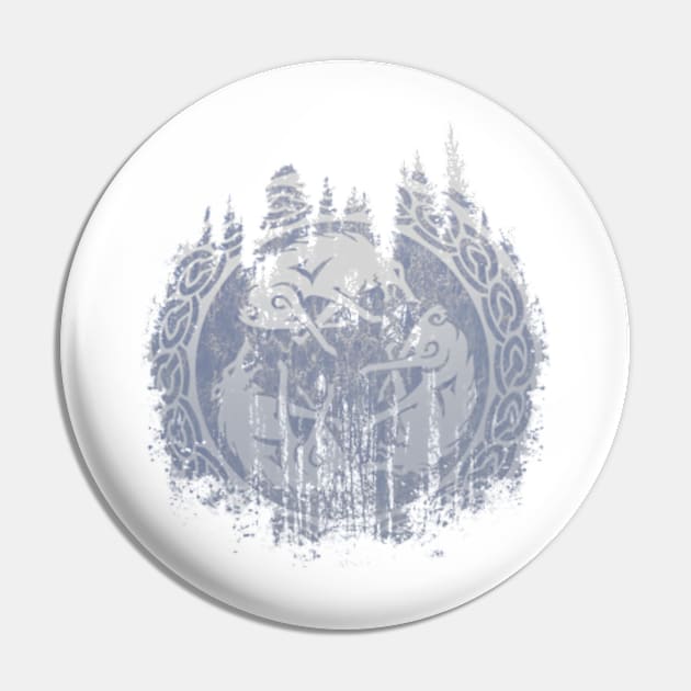 God Of War - Worn Wolves Icon Pin by Gekidami