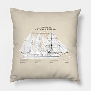 Alexander Hamilton wix-272 United States Coast Guard Cutter - SBDpng Pillow