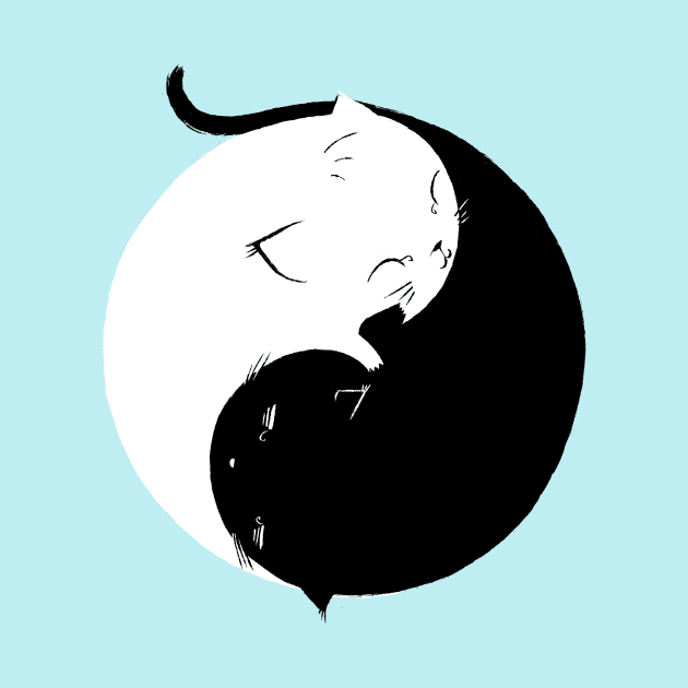 Yin Yang Kittens by PopShirts