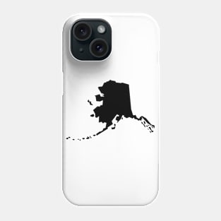 Alaska map in black Phone Case