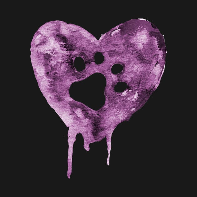 Watercolor Heart - Purple by veerkun