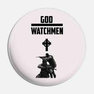 God Watchmen Tshirt Pin