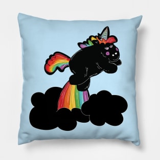 Rad Black Unicorn Pillow