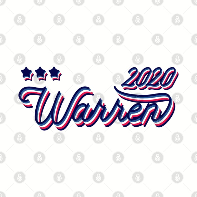 Elizabeth Warren 2020, Presidential Candidate - cool vintage style in Red White and Blue by YourGoods