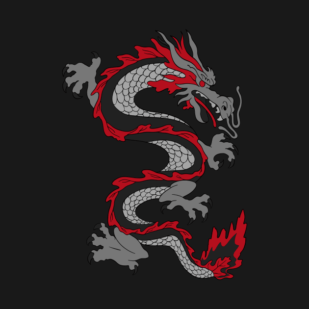 Red Asian Dragon by gogo-jr