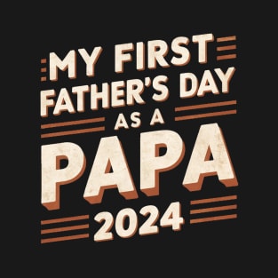 First Time Dad Est 2024 Fathers Day T-Shirt