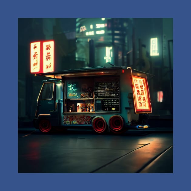 Cyberpunk Tokyo Ramen Food Truck by Grassroots Green
