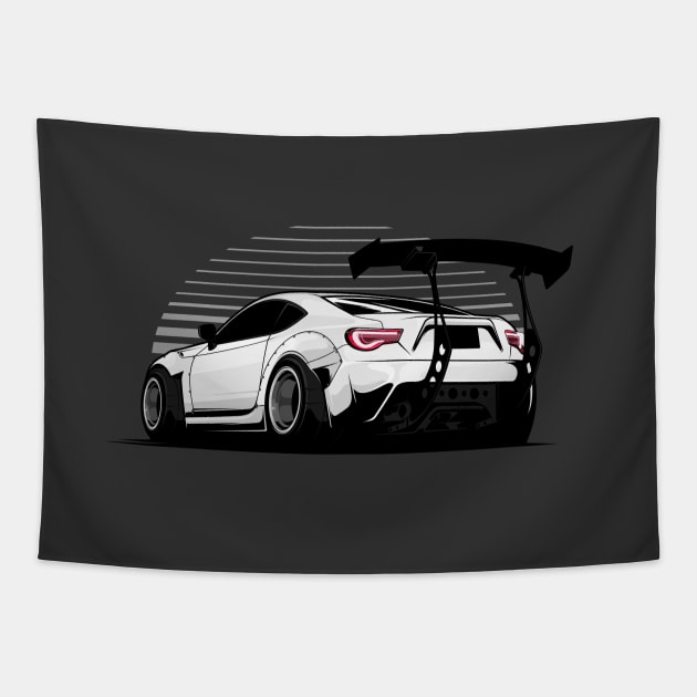 JDM Tuning & Drift Car GT86 Fan Tapestry by Automotive Apparel & Accessoires