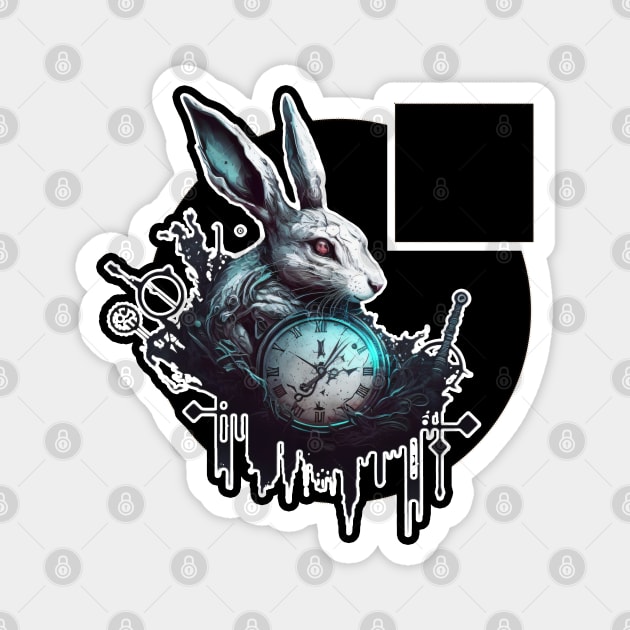 White rabbit Big Watch #02 Magnet by AstroPunkz