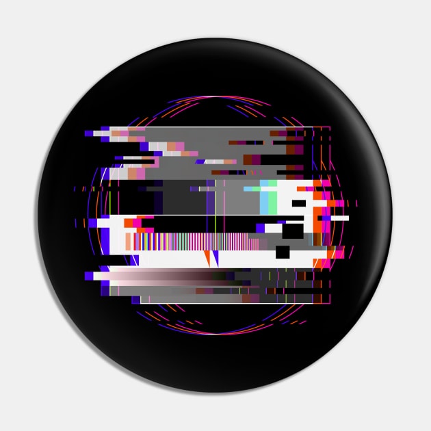 Pink Glitch TV test Pin by zeljkica